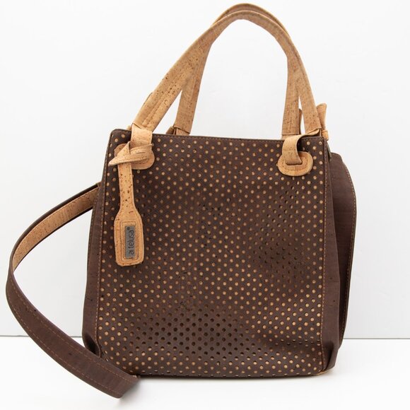 Artelusa Cork Handbag Laser Cut Purse Crossbody Shoulder Bag Tan Brown - Picture 2 of 16